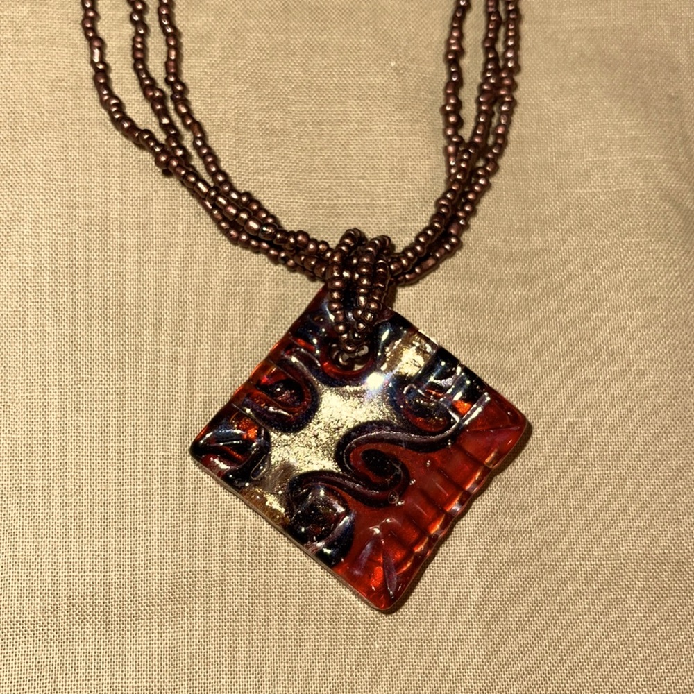 Beautiful Beaded Chain & Pendant